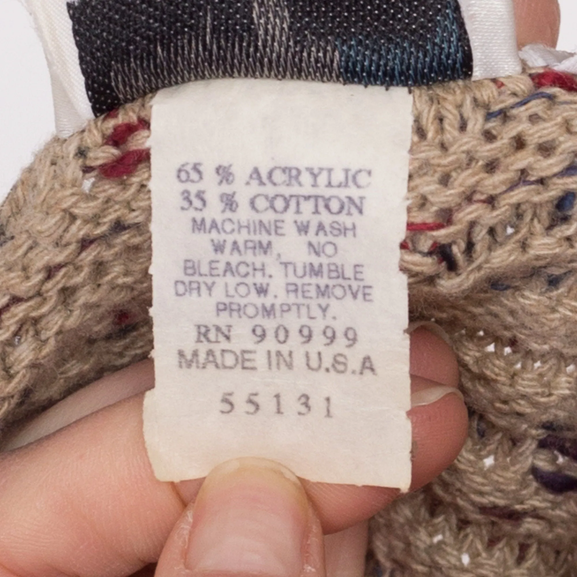 80s 90s Brown Patterned Knit Sweater - Medium