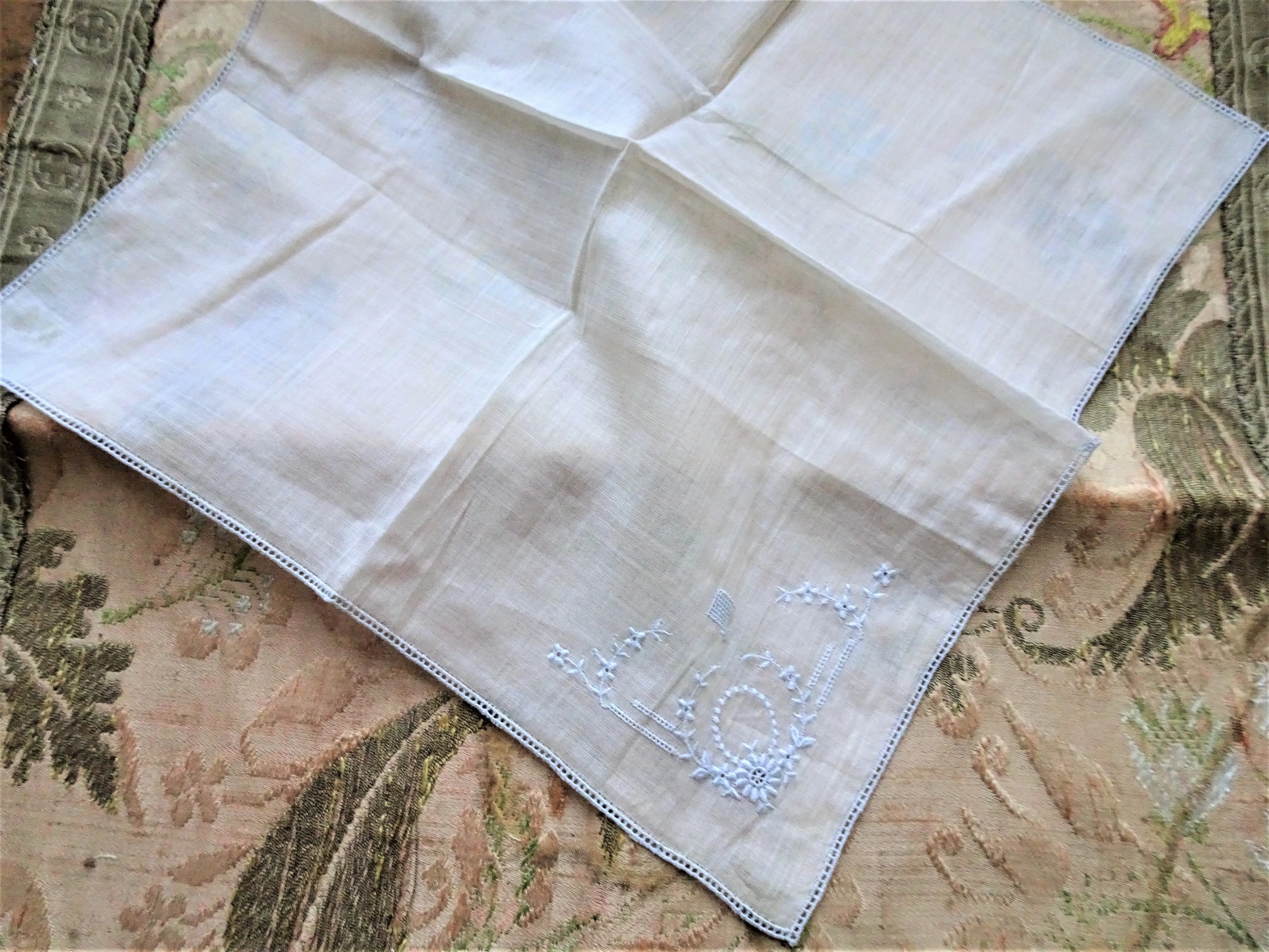 BEAUTIFUL Appenzell Vintage Hanky, Baby Blue Embroidery, Hankie, Vintage Handkerchief ,Fine Embroidery Work ,Wedding Bridal Hankie, Bridesmaid Special Hanky, Something Blue