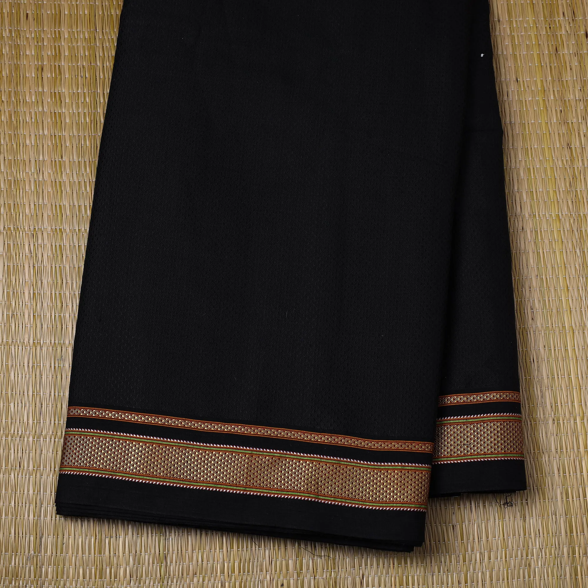 Black - Traditional Khun Weave Cotton Fabric 57