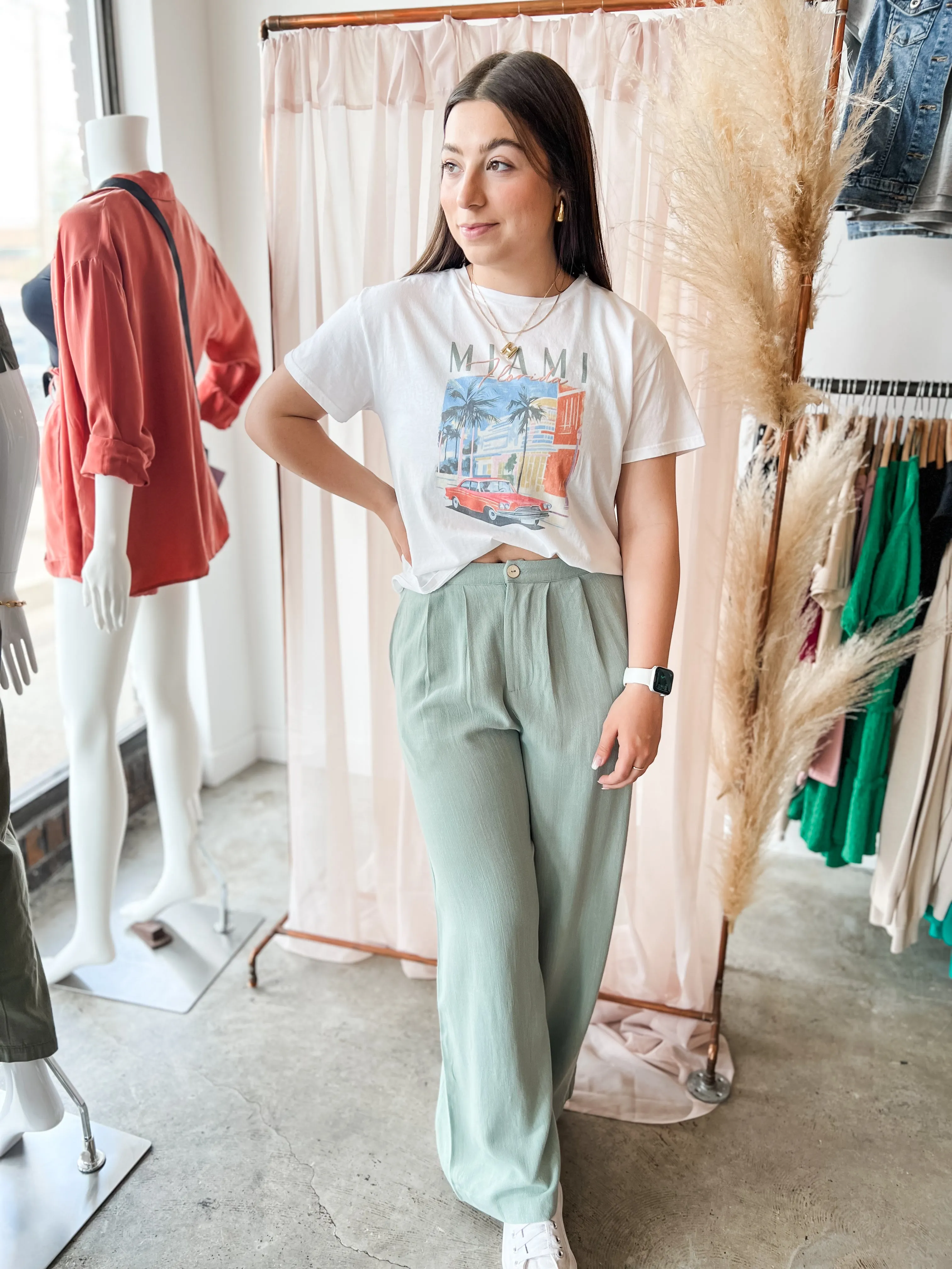 Botanical Linen Trousers