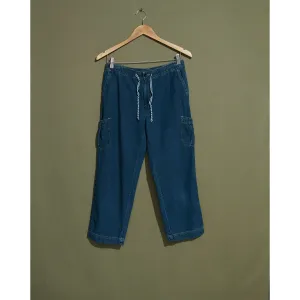 Denim Cargo Pants with Draw String Waist - 28 x 22