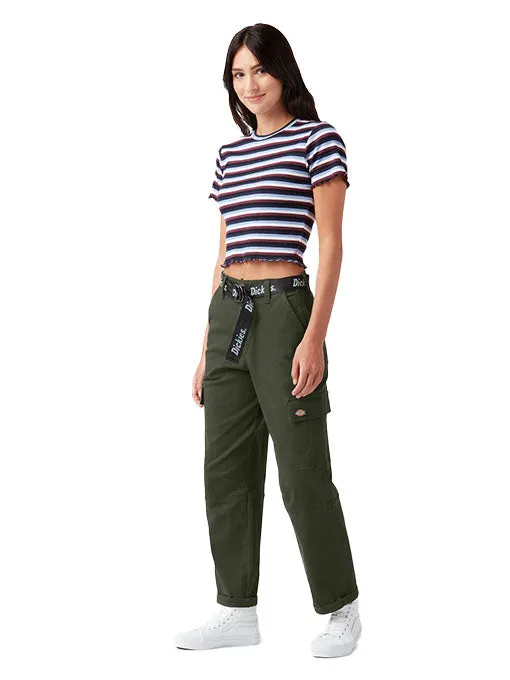 Dickies Women's Cropped Cargo Pant Olive Green