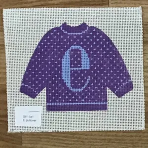 E Pullover Sweater Needlepoint Canvas