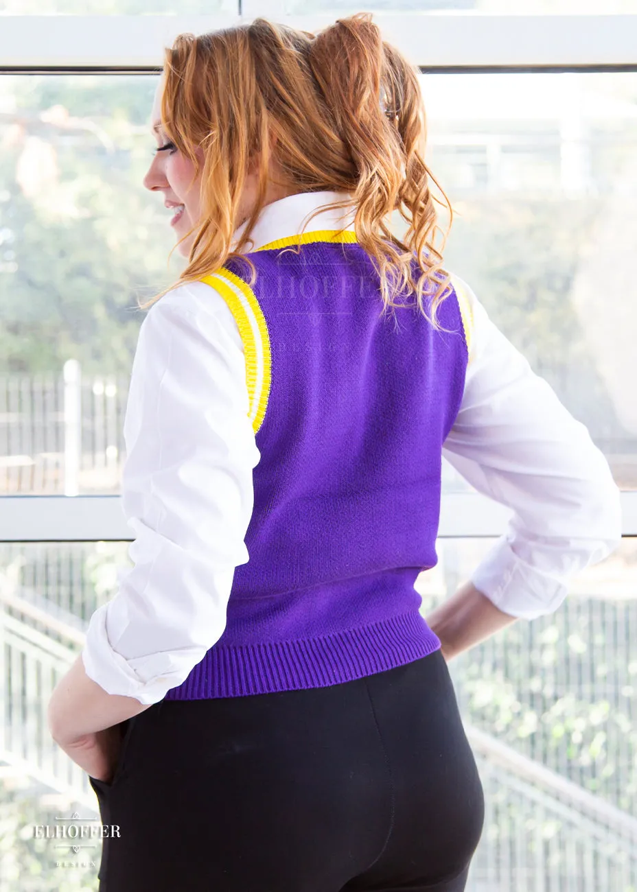 Galactic Artist Cropped Sweater Vest