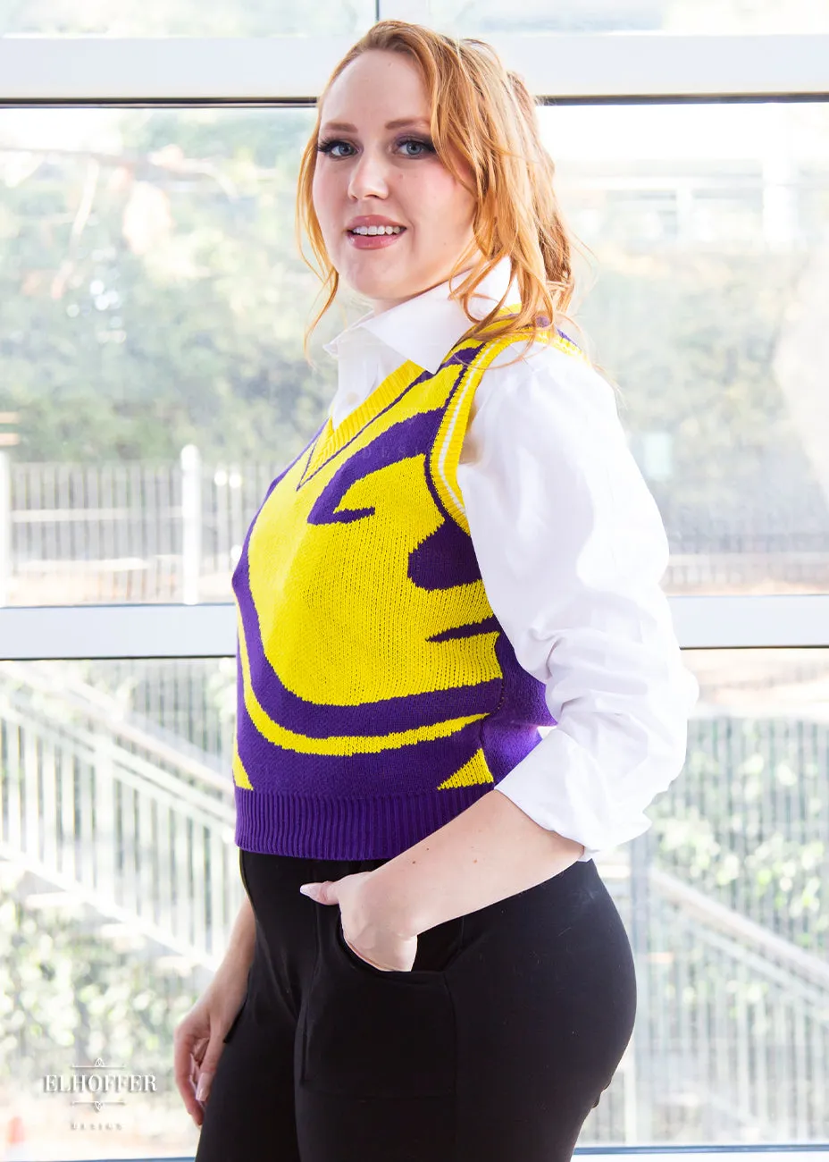 Galactic Artist Cropped Sweater Vest