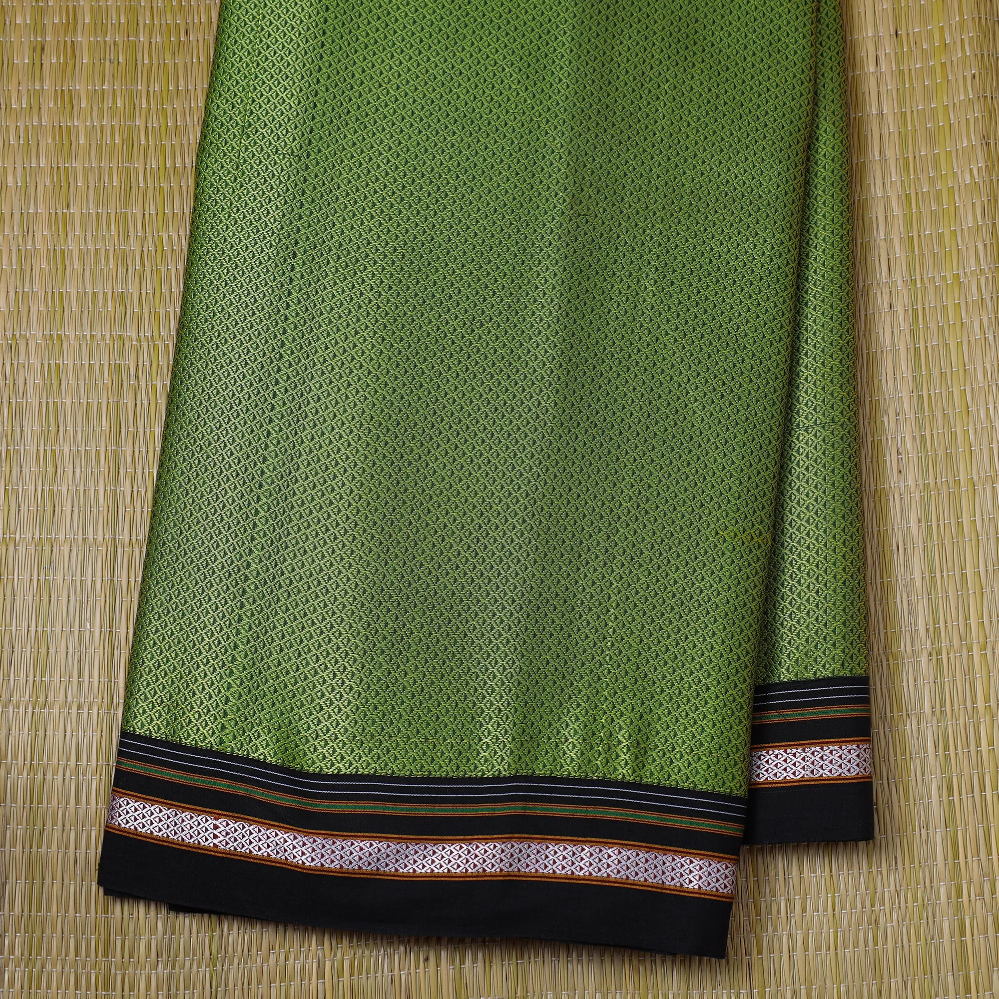 Green - Traditional Khun Weave Cotton Fabric 23