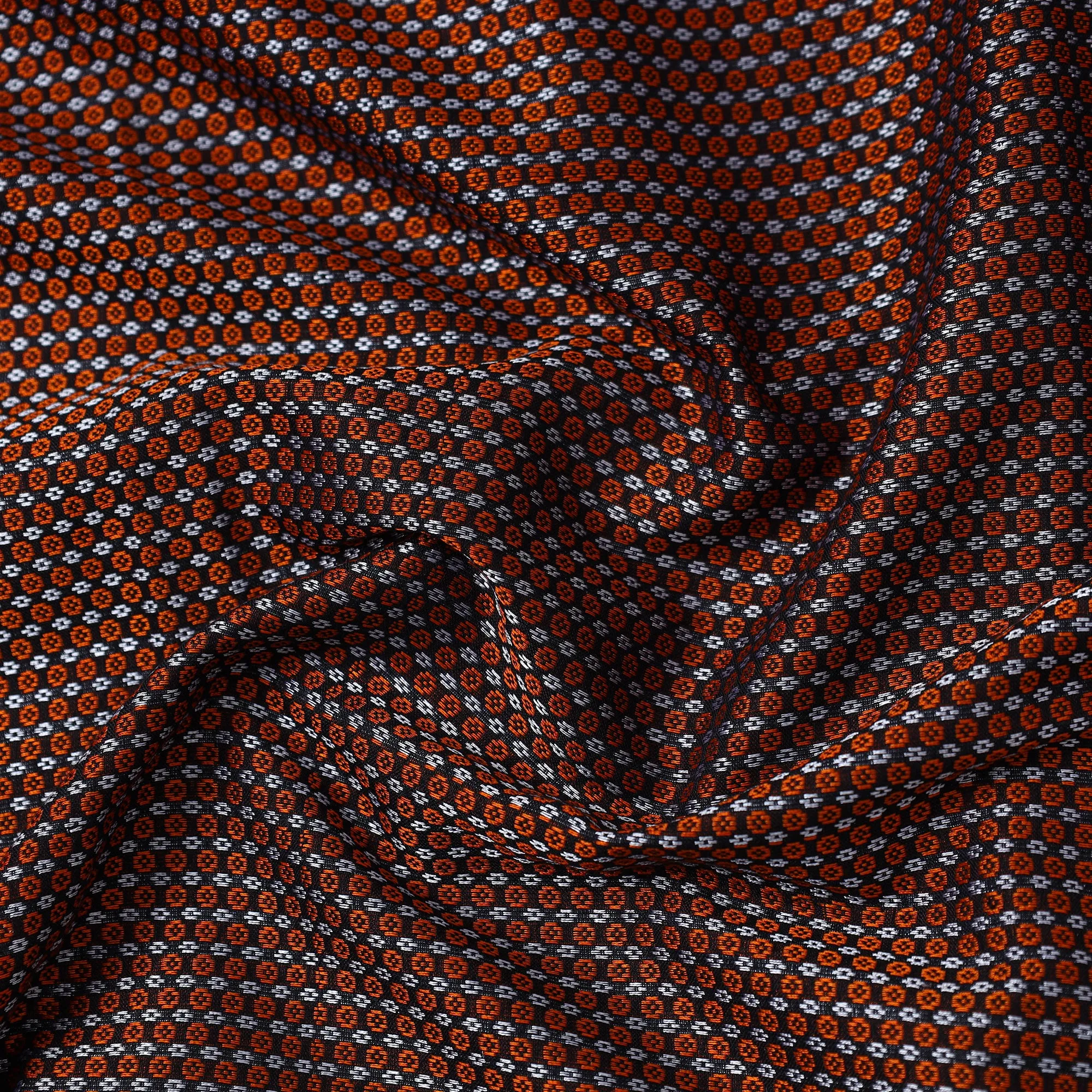 Maroon - Traditional Khun Weave Cotton Fabric 15