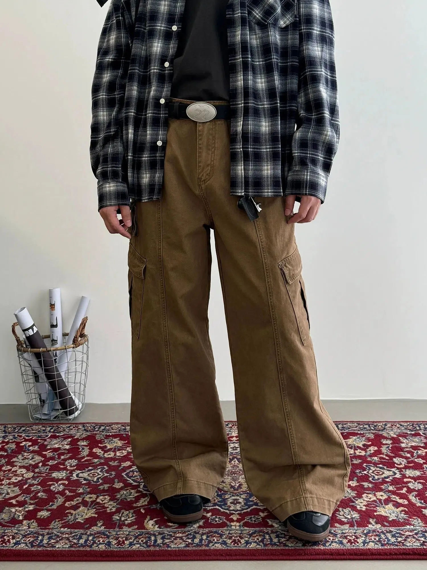 Nine Washed Workwear Cargo Pants