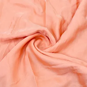 Premium Light Salmon Pink Solid Bemberg Silk Fabric