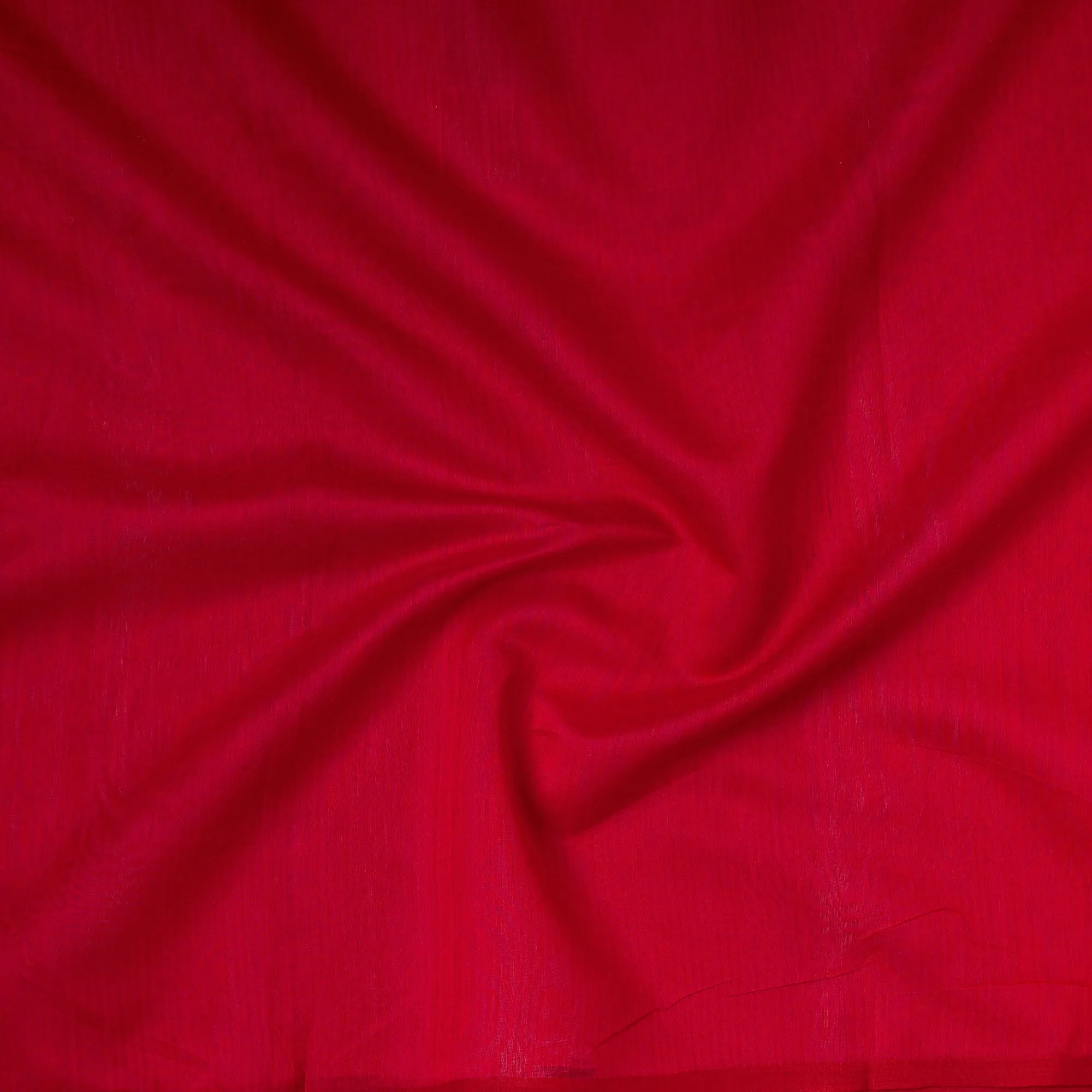 Red - Traditional Chanderi Silk Handloom Precut Fabric (0.95 meter)