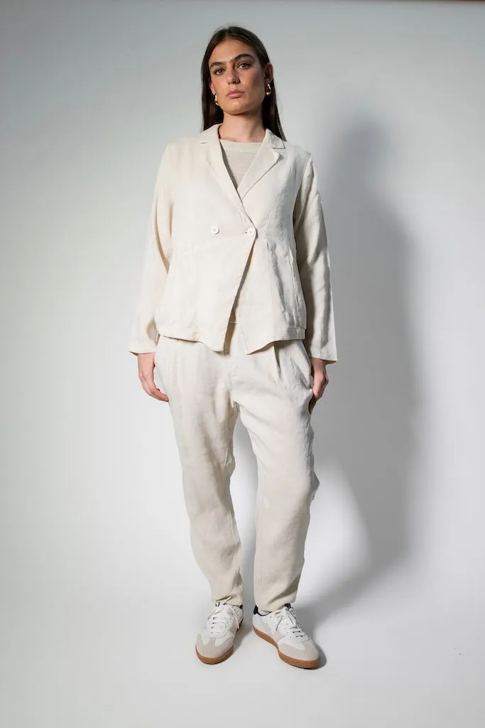 Transit Par Such Elasticated Slim Pant Ivory