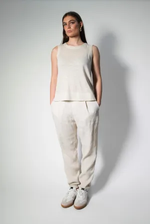 Transit Par Such Elasticated Slim Pant Ivory
