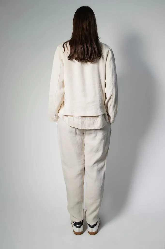 Transit Par Such Elasticated Slim Pant Ivory