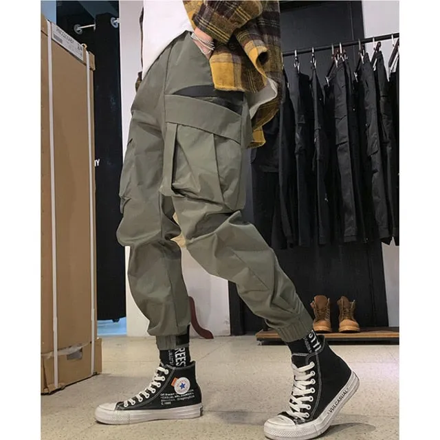 UNPUDUPE Brand Spring Pants Men Casual Multi-Pocket Long Trousers Male Cotton Lattice Straight Type Work Pant Men's Large Size