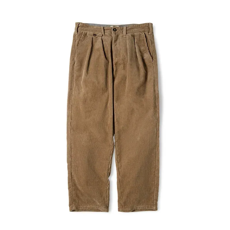 Vintage Loose Corduroy Pants Wide Leg Mid Waist Striped Velvet Straight Leg Cargo Pants