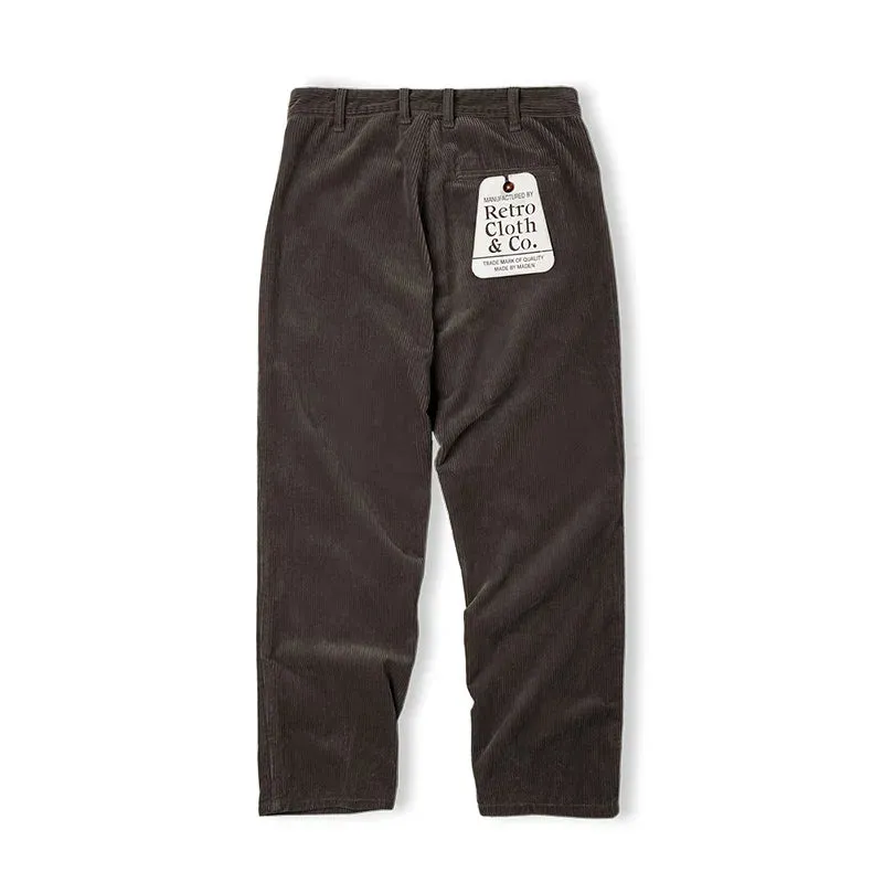 Vintage Loose Corduroy Pants Wide Leg Mid Waist Striped Velvet Straight Leg Cargo Pants