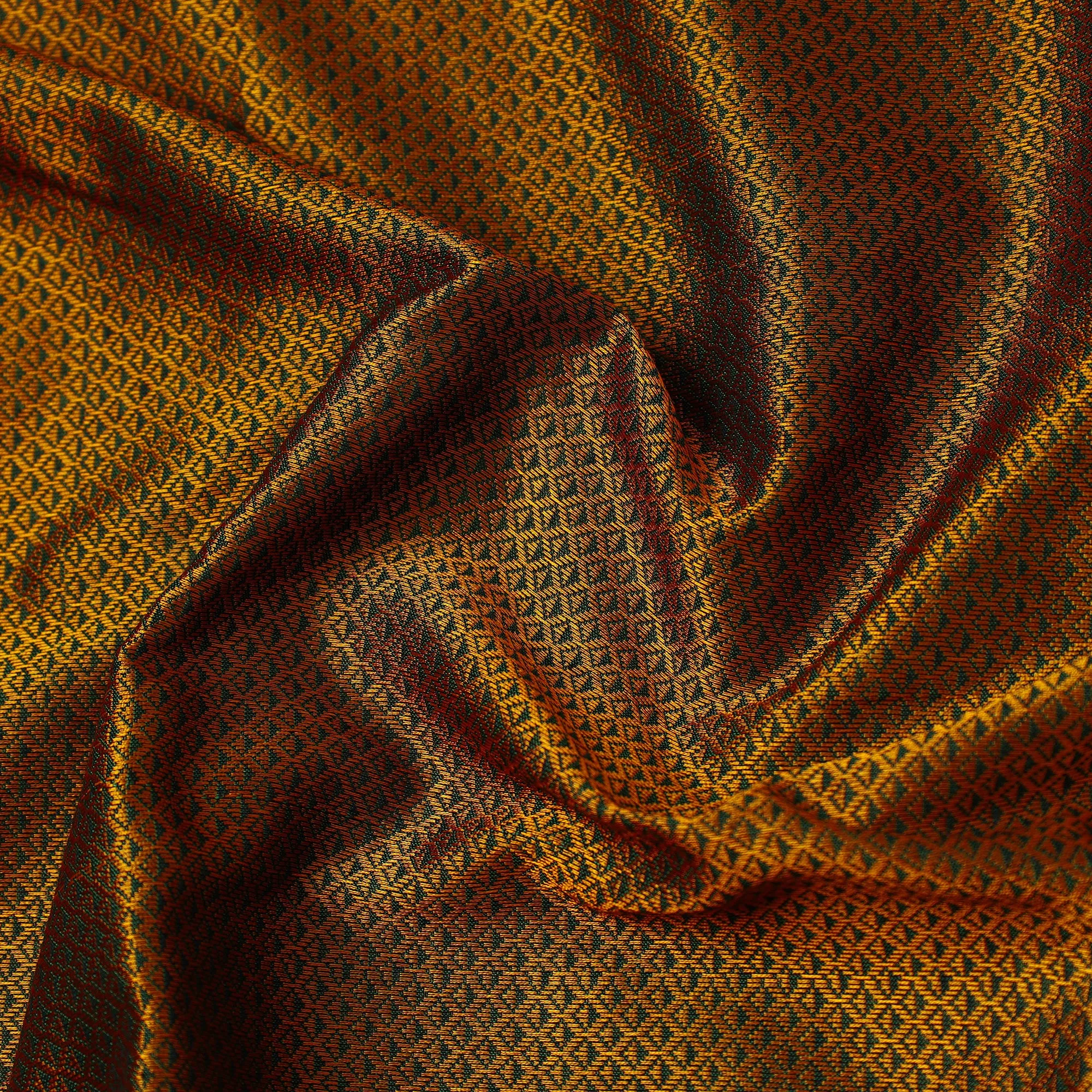 Yellow - Traditional Khun Weave Cotton Fabric 12